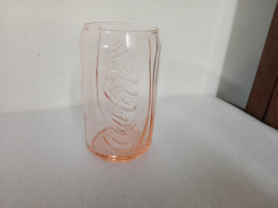 石塚硝子ADERIA GLASS代工日本麥當勞40周年紀念可口可樂鐵罐經典造型玻璃杯(A1529)