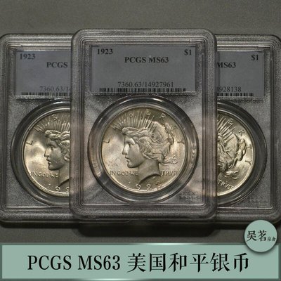 爆款* PCGS MS63美國1Z.92X和平鴿飛鷹銀幣芒飾女神外國錢幣銀元原光包郵 ZC4432