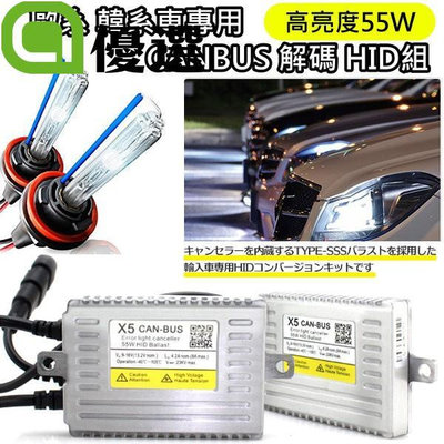 55W CANBUS解碼安定器HID燈管套組H1 H4 H3 H7 HB4 H11 4300K 6000K 8000K