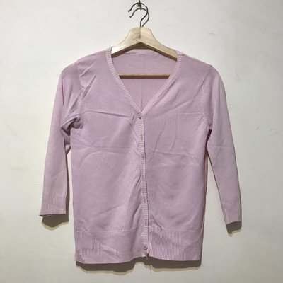 ❤夏莎shasa❤粉紫色基本款氣質針織八分袖小外套/辦公室必備/1元起標