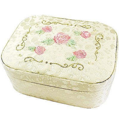 現貨 全新 日本 Jill Stuart 吉麗絲朵 吉兒 玫瑰刺繡緹花珠寶盒 珠寶盒