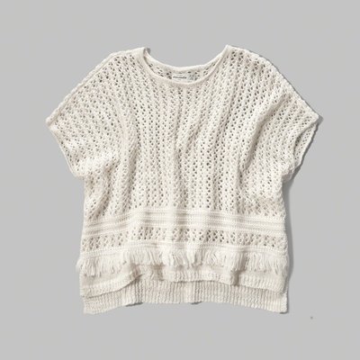 【天普小棧】a&f abercrombie patterned poncho sweater毛衣披風斗篷KIDS XL