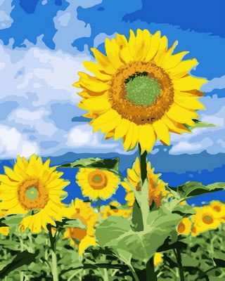 ArtLife藝術生活 DIY 彩繪 數字油畫 裝飾畫【DT042】陽光向日葵 40*50cm