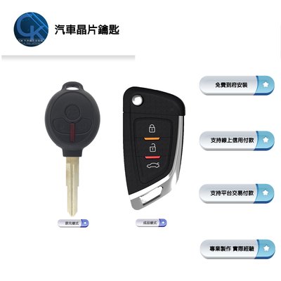 【CK到府服務】無電尾門版本 Mitsubishi Colt Plus 三菱汽車 汽車鑰匙 折疊鑰匙 遙控器 晶片鑰匙