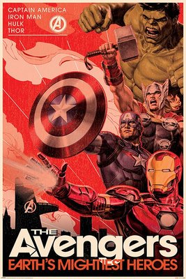 英國進口海報 PP34480 (復仇者聯盟 Avengers (Golden Age Hero Propaganda))