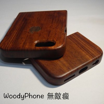 [WoodyPhone無敵瘋] iPhone 6 原木logo手機殼(巴西花梨木) 禮物附禮盒 (B1a)