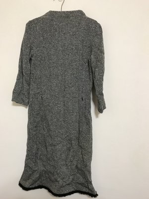 georges rech 法國製 羊毛混蠶絲 喀什米爾 材質 小格紋 設計風格 時尚 洋裝 20171206-2