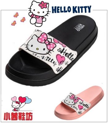 【🔥小茜鞋坊🎀Y拍館】HELLO KITTY 凱蒂貓 可愛舒適厚底 一片式 防水 拖鞋『白黑/白粉』