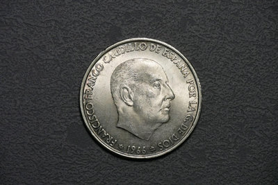 『西班牙-1966年100比塞塔銀幣』【店主收藏】31488