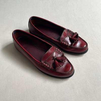 美國經典 G.H. Bass Burgundy Loafer 勃根地紅 皮革 流蘇 樂福鞋 古著 vintage