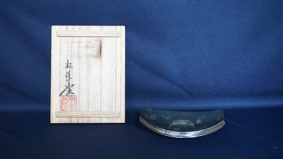 小霖茶堂~日本傳統工藝~松榮堂純銀製舟型茶托/杯托