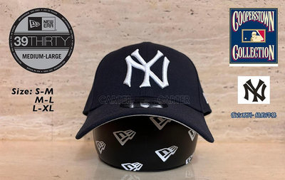New Era MLB NY Yankees Cooperstown 39Thirty 澳線洋基深藍復古3930彈性帽