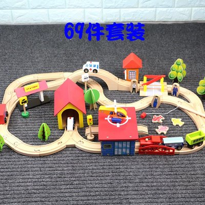 玩具火車 軌道車木質和諧號電動小火車套裝木制兒童益智積木頭拼裝玩具男孩