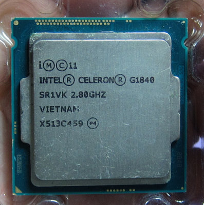 【1150 腳位】第4代 Intel® Celeron® 雙核心處理器 G1840 2M 快取記憶體、2.80 GHz