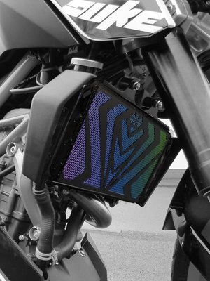 摩托車水箱防護網改裝適用KTM DUKE 200/250/390水冷散熱器罩靈獸