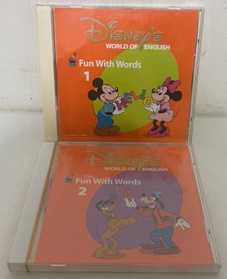 寰宇迪士尼美語 Fun with words  橘版2片CD　片況佳　Disney's World of English