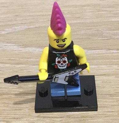 二手樂高, LEGO 人偶包 8804 第4代4號 吉他手 龐克