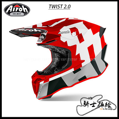 ⚠YB騎士補給⚠ Airoh Twist 2.0 Frame 消光紅 越野 滑胎 林道 輕量化 OFF ROAD
