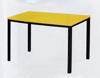大台南冠均家具批發---全新 105cm 黃色 餐桌 方桌 用餐桌 簡餐桌 咖啡簡餐桌 洽談桌 *餐椅 BB782-10