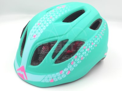 【單車元素】MERIDA 美利達 兒童安全帽 KB18 有警示燈 自行車 滑步車 安全帽 50-54cm 綠/粉
