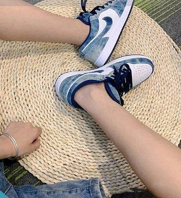 【明朝運動館】Air Jordan 1 Low 牛仔藍 水洗丹寧 皮革 時尚 運動 籃球鞋 CZ8455-100 男鞋耐吉 愛迪達