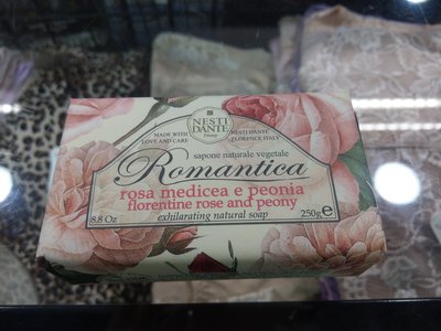 [檬檬Store]義大利 Nesti Dante愛浪漫生活系列-佛羅倫斯玫瑰牡丹皂 250g 義大利原裝進口 正貨～