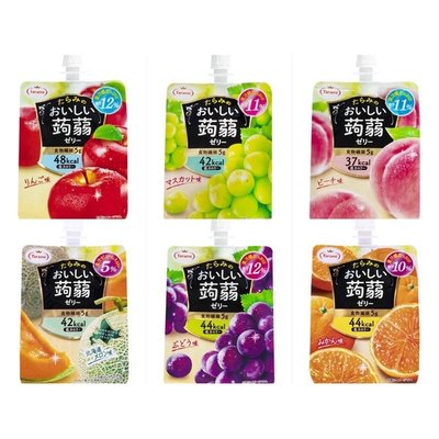 ［日本進口］TARAMI 吸吸蒟蒻果凍(蘋果/白葡萄/水蜜桃/蜜柑/葡萄)150g