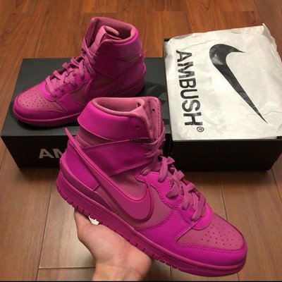 【正品】AMBUSH x Nike Dunk High 玫粉 籃球 運動 CU7544-600潮鞋