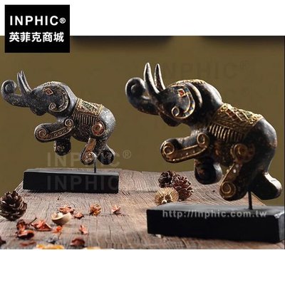INPHIC-木雕東南亞泰國工藝品擺飾裝飾品做舊大象客廳家居_Thv5