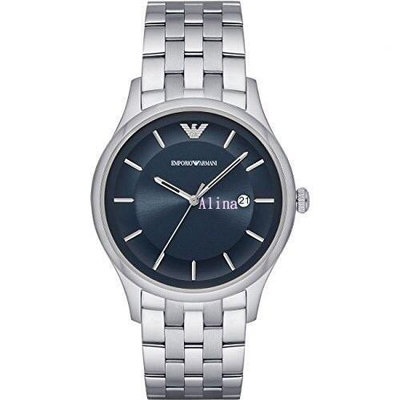 熱賣精選現貨促銷 EMPORIO ARMANI 亞曼尼手錶 AR11019 藍面計時腕錶 手錶 歐美代購 明星同款