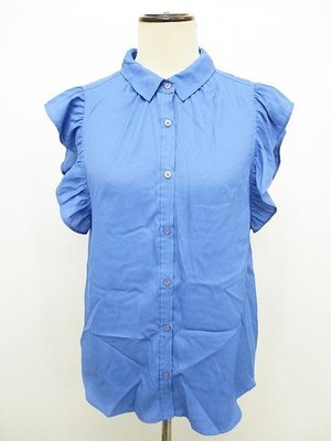 （已售出）日本品牌 LOWRYS FARM 森林系丹寧布襯衫 荷葉無袖 日本帶回 永遠少一件衣服的衣櫃