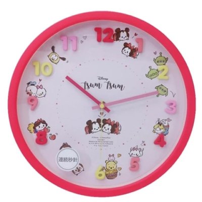 依庫斯 日本代購 正版 迪士尼 TSUM TSUM 小美人魚 長髮公主 造型時鐘 壁鐘 掛鐘 時鐘