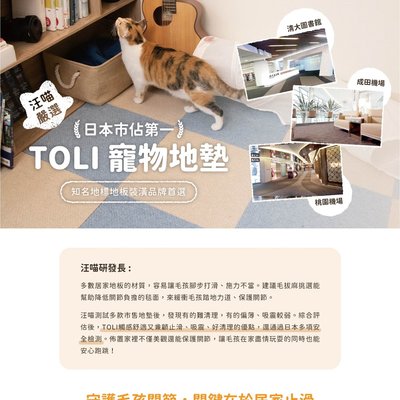 TOLI AK350 日本寵物防滑地墊40x40cm*10片入(犬貓地墊)，全新未使用，下標就賣
