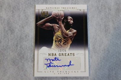 名人堂~Nate Thurmond 過世~2013-14 大國寶 NBA Greats Gold 金版~限量25張簽名卡