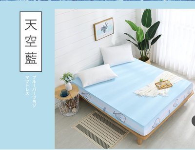 ΨPANDA清Ψ 雙人床包 標準雙人 床罩 床單 超涼感 酷涼 涼感紗 降溫 天空藍 魚兒圖案