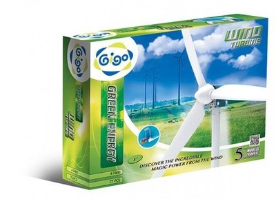 台中＊＊宏富玩具＊＊智高Gigo 綠色能源系列 #7400-CN 擬真風力發電組 【內未附充電電池】
