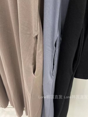 100％原廠 到現貨 YOOM 韓國直代購日系秋裝新款經典 百搭凈版長袖連衣裙