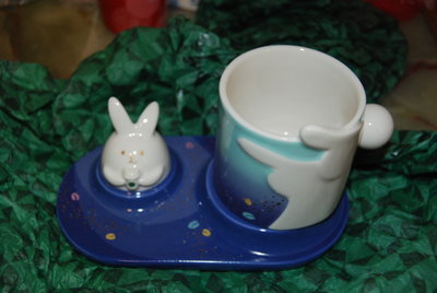 星巴克 限量可愛兔子絕版杯盤組 咖啡馬克杯組  starbuck
