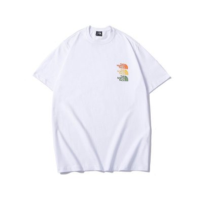 THE NORTH FACE TNF 北臉 三色標 彩色 LOGO 白色 T-SHIRT 短T 短袖T恤 短TEE