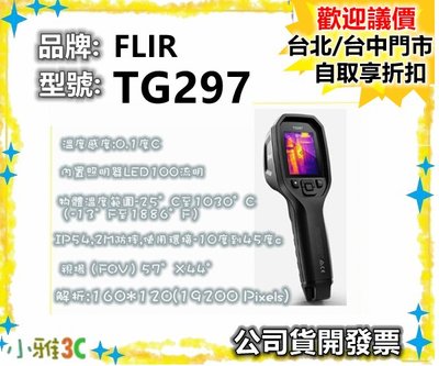 現貨促銷（公司貨開發票）FLIR TG297 紅外線熱像儀 工業高溫成像 【小雅3C】台北