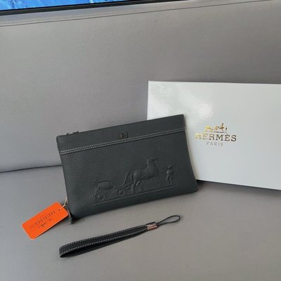 Jisoo代購 Hermes男式大容量手拿包 經典百搭信封包 高品質商務新款手腕包