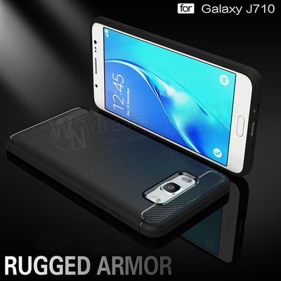【拉絲碳纖維軟套】Samsung Galaxy J7 2016 5.5吋 SM-J710 防震防摔/手機保護套/TPU
