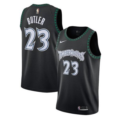 【現貨優惠】Nike Jimmy Butler Timberwolves 灰狼 復古 黑森林 球衣 L