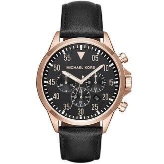雅格時尚精品代購Michael Kors MK8535 玫瑰金殼黑面手錶  歐美時尚 美國代購
