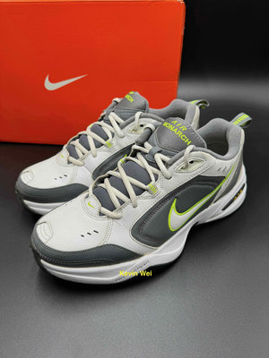 Nike Air Monarch IV 白灰綠 415445-100 訓練鞋 US10
