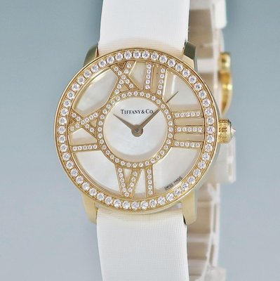 Tiffany &amp; Co.18K黃金Atlas系列限量原鑲鑽錶