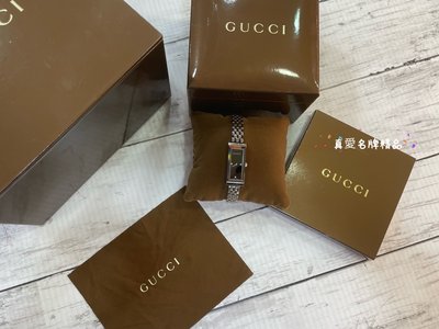 《真愛名牌精品》Gucci G-Frame 系列 藍寶石鏡面不鏽鋼 單鑽 石英錶*9成新*