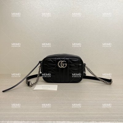 30年老店 預購 新款 GUCCI GG Marmont mini bag 斜背包 黑色 634936