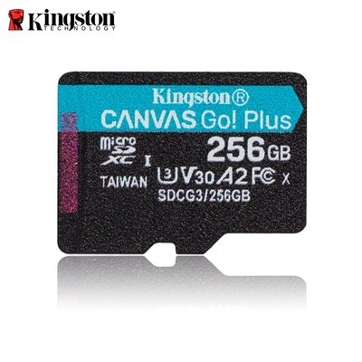【新品上市】Kingston Canvas Go!+ 256G microSD 高速記憶卡 (KTCG3-256G)
