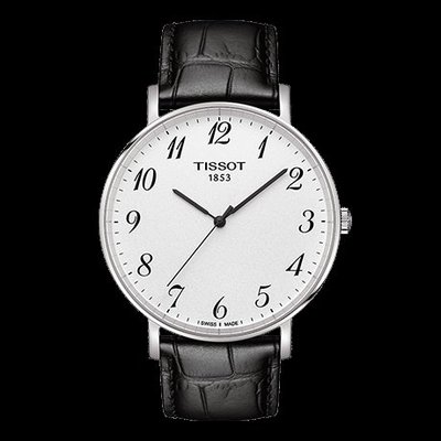 Tissot 天梭魅時系列皮帶石英男腕錶 T1096101603200